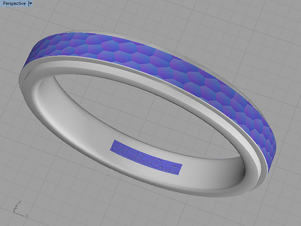 UVマッピングを編集した指輪のモデルデータ