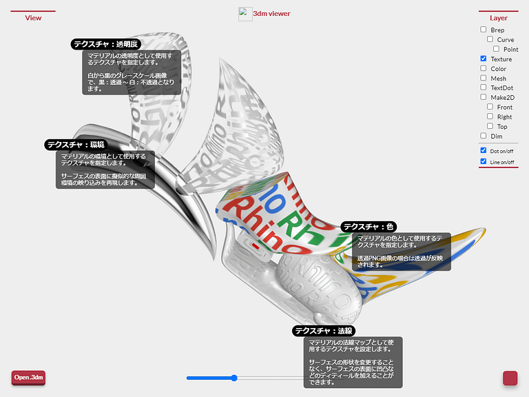 テクスチャの種類の説明