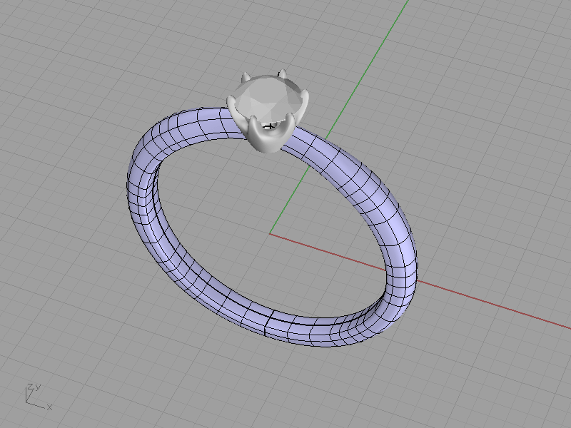 色付けにより背面を分かりやすくしたモデル