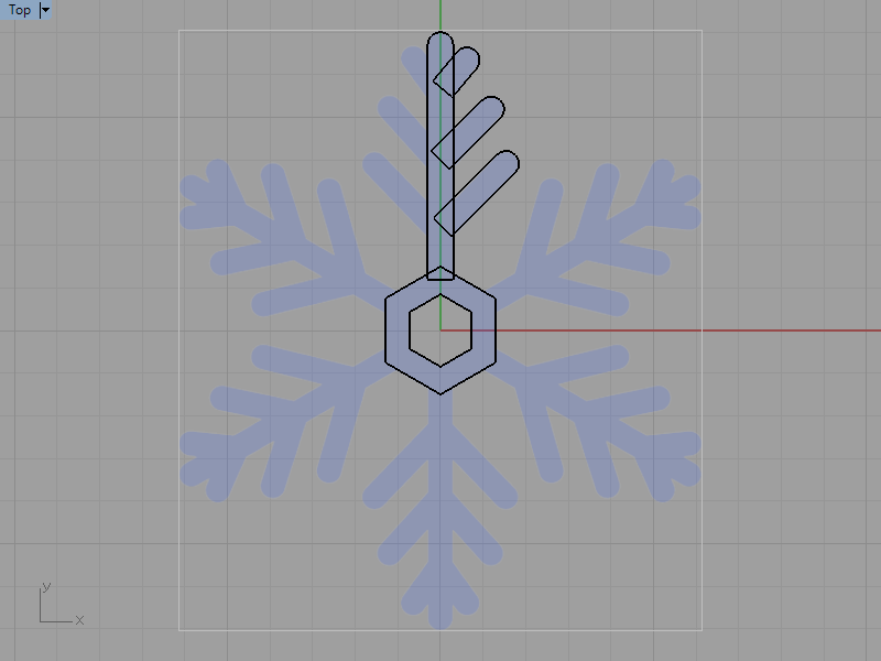 雪の結晶のアウトライン作成3