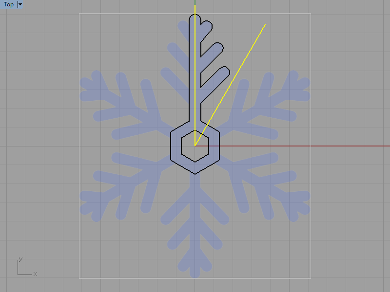 雪の結晶のアウトライン作成5