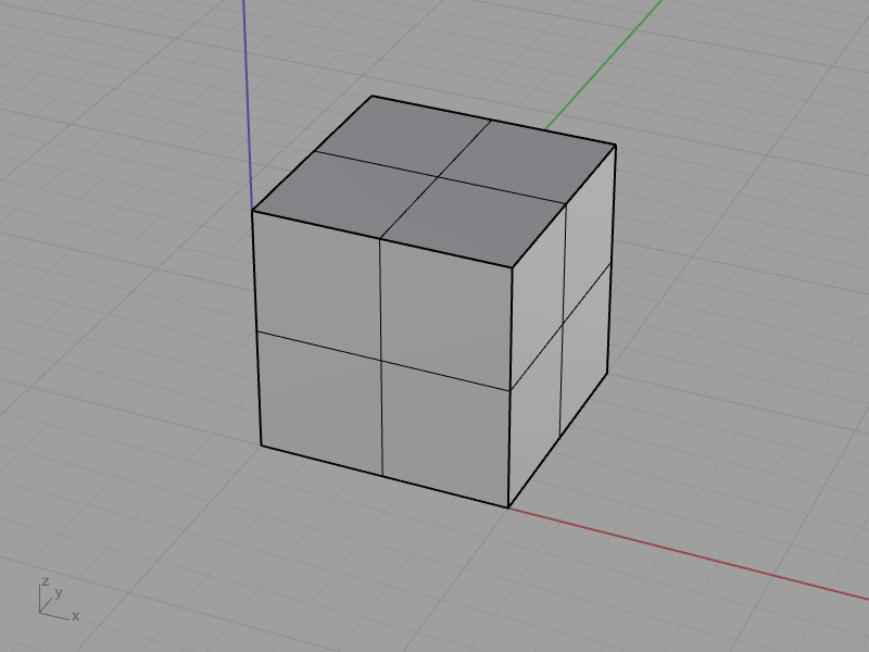 RhinocerosオブジェクトとしてBakeされたボックス